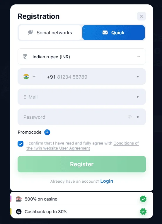 1win registration 1win registration